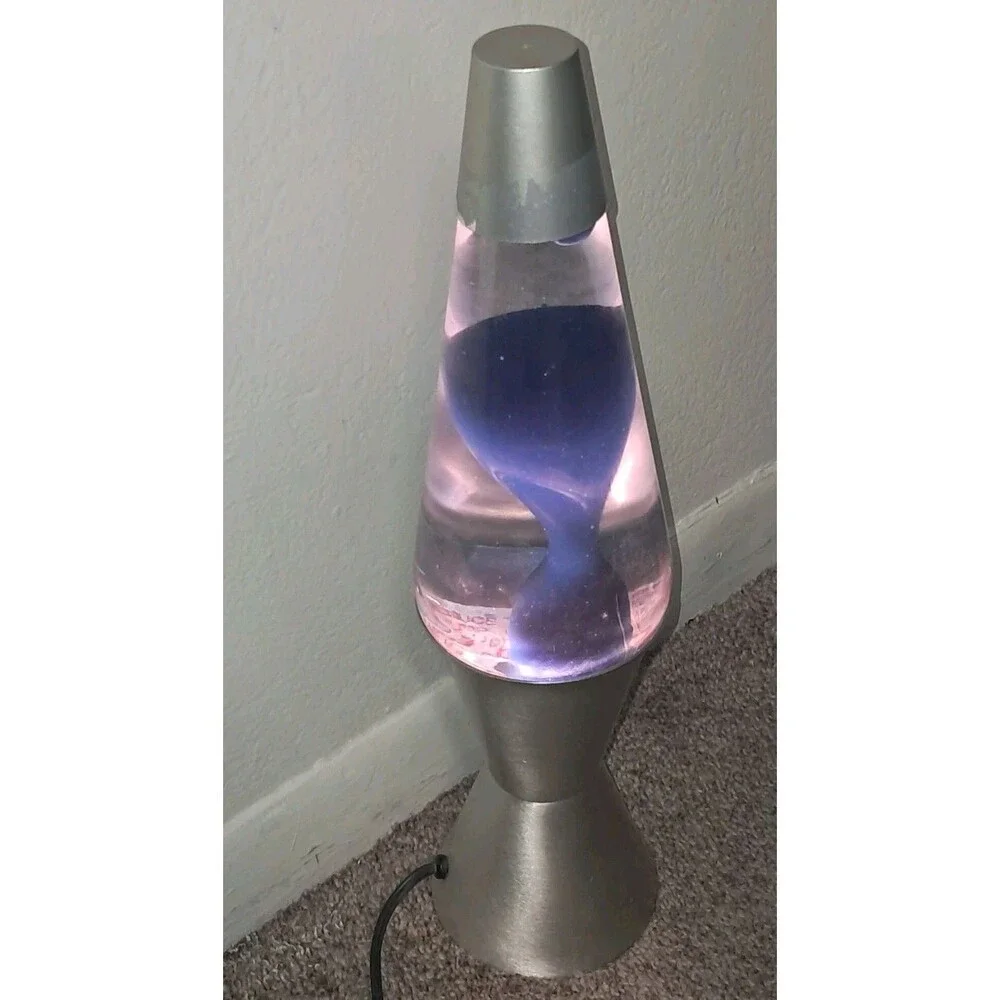 Vintage 1994 Lava Lite Midnight Series Lamp Model 13 Clear Blue 16.5